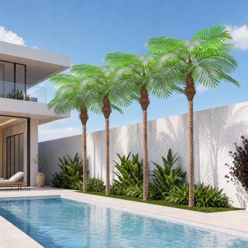 Image of Artificial Palm Trees for Outdoors,7.5ft Tall Fake Plant for Indoor /Outdoor