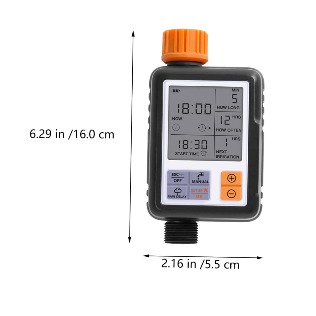 FUNOMOCYA Hose-Connected Automatic Watering Timer Irrigation Charms Large Display Timer for Lawns Plants