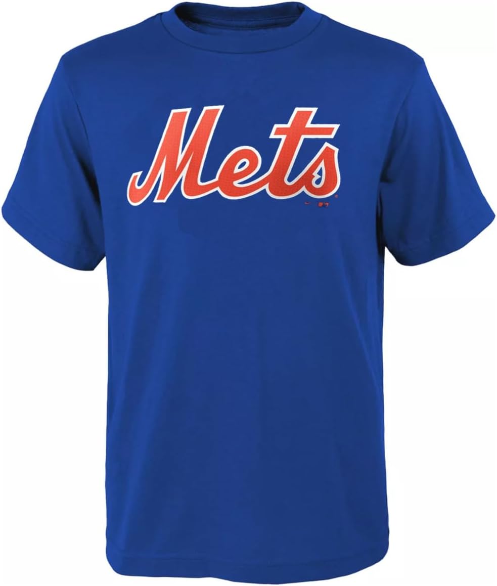 Outerstuff Brandon Nimmo New York Mets #9 Youth Boys Player Name & Number T-Shirt - Image 2