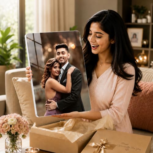 Image of Personalized Photo Frame for Wall | Custom Anniversary & Birthday Gift | HD Glossy, Waterproof 15mm MDF /WPC | A4, A3, Big Sizes (8x11 Portrait)