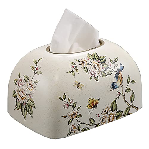 Elegancki ceramiczny pokrowiec na chusteczki, prostokątny porcelanowy uchwyt w rustykalnym stylu wiejskim, akcesoria dekoracyjne do domu lub biura, idealny do wystroju salonu lub łazienki