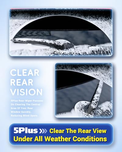 Image of 5 PLUS 12 inch Rear Wiper Blade Replacement for Nissan 2025-2008 Rogue / 2024-2018 Kicks / 2017-2011 Juke / 2020-2013 Pathfinder BACK Windshield Wiper Blade,OEM Quality Original Equipment Replacement