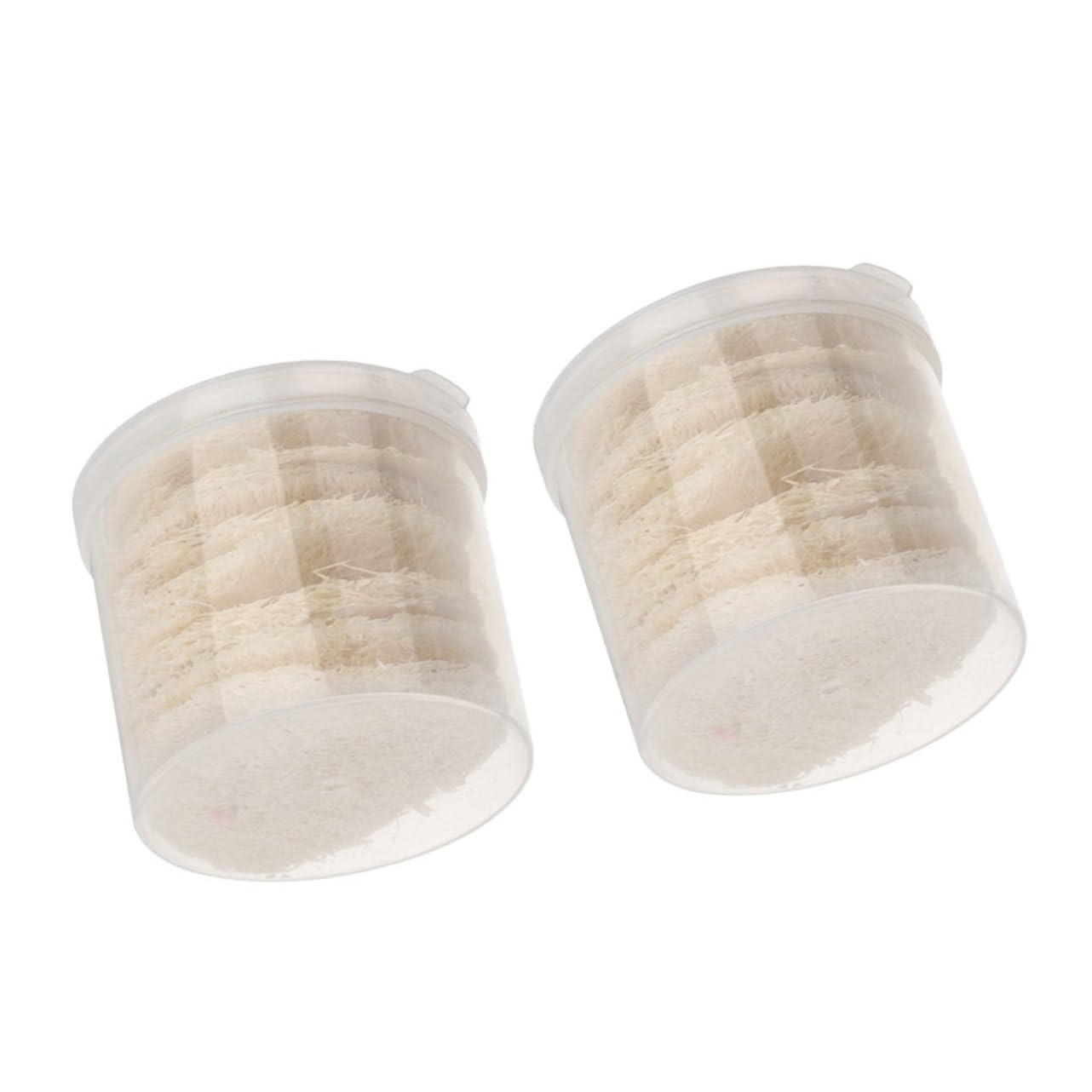 DOITOOL 60pezzi Spugnette Rotonde Per Detersione Viso Struccante Naturale Cellulosa Per Esfoliazione e Pulizia Del Viso Adatto Per Uso Quotidiano e Viaggi