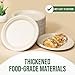 9 Inch Compostable Paper Plates (100 Pack) - Eco-Friendly Disposable Dinnerware for Parties, Microwavable & Water/Oil Resistant - 100% Biodegradable Heavy Duty Brown Plates for Events, Picnics 3