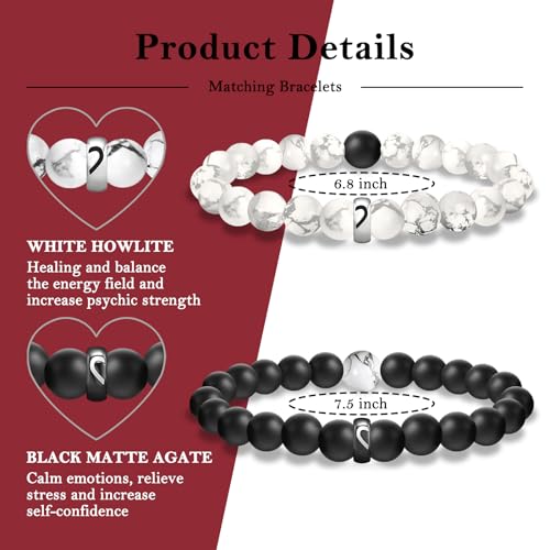 Natural Stone Bracelet as Mothers Day Gifts for Women and Graduation Gifts for Her 2025, Heart Bracelets as Birthday Gifts for Teen Girls with Message Card3