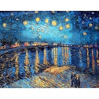 Amazon | 14CT クロスステッチ刺繍 キット《ローヌ川の星月夜》刺繍