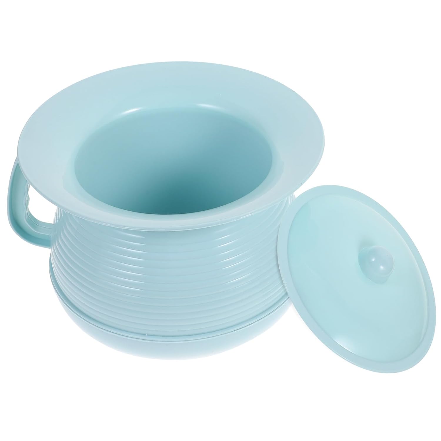 SHOWERORO Portable Boy Girl Urinal Potty with Lid Unisex Plastic Pee Pot for Travel Camping and Emergency Use Easy to Clean Capacity for Home and Car Blue