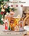 ROBOTIME DIY Miniature House Kit, Tiny House Book Nook for Family and Friends, Mini Wooden Dollhouse Kit for Halloween/Christmas/Birthday Gifts（Gingerbread House）