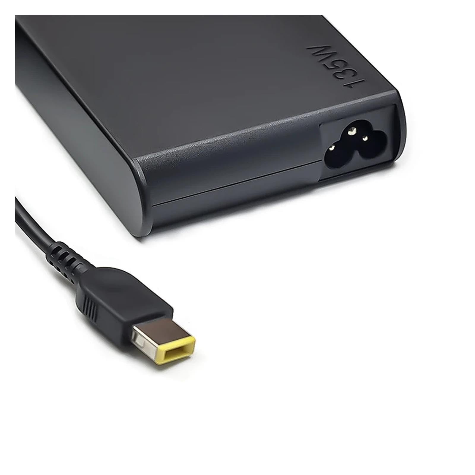 Adaptador De Vuelta 135W 20V 6.75A Cargador USB for Portátil, Compatible con Lenovo,T440p Y50-70 R720 Y700 T540p P51 P52 S5 ADL135NLC3A Fuente De Alimentación(and EU)