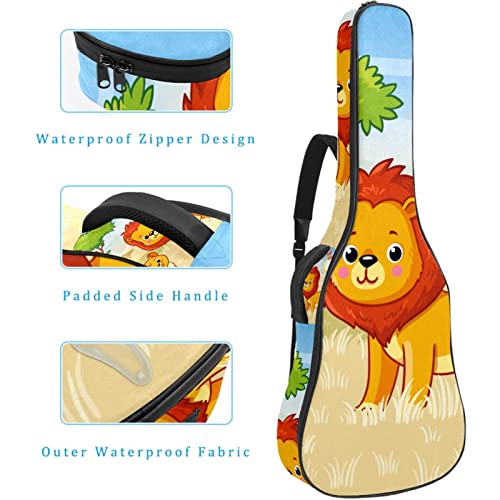 Lions debout sur l’herbe Housse rembourrée imperméable Oxford pour guitare avec bandoulière réglable - Les Beatles, Paul McCartney, John Lennon, RIngo Starr, George Harrison Lions debout sur l'herbe Housse rembourrée imperméable Oxford pour guitare avec bandoulière réglable – Image 5