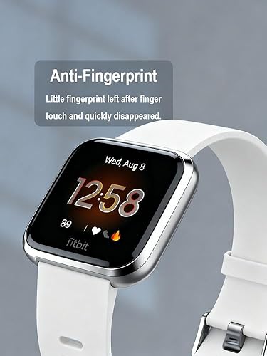 Miniatura 6 de Protector de pantalla para Fitbit Versa Lite Edition/Fitbit Versa Smart Watch [4 unidades] Vidrio templado, antiarañazos, sin burbujas, fácil