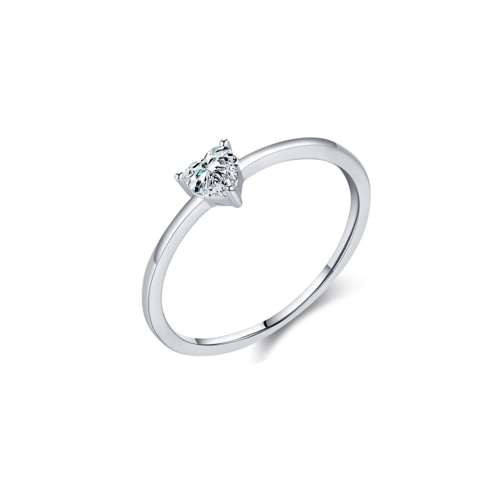 Anillo de moissanita Au58as en forma de corazón con brillo clásico duradero 8