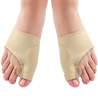 1 Pair Unisex Bunion Corrector Washable Silicone Gel Pad Toe Separator with Relief Gel Pad Cushion, Toe Brace, Spacers, Fits with Shoe and Socks for Men and Women