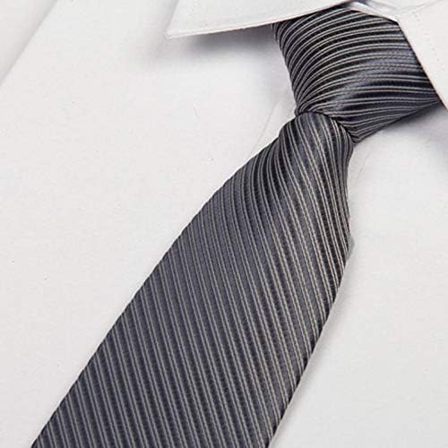 Plain Black Tie for Men Funeral Pinstripe Occasional Wedding Silk Style Necktie