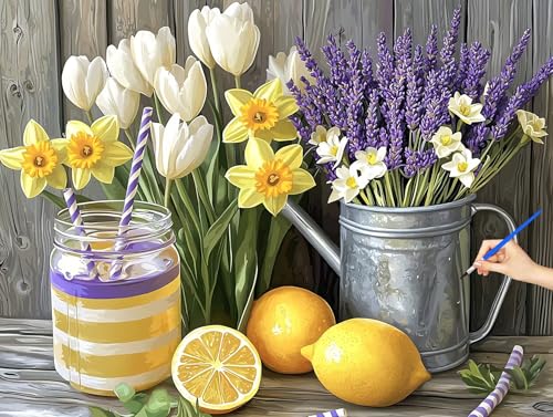 �������G ������ Paint by Numbers �� �y�C���g�o�C�i���o�[ �����h��G �q�� ���S�� DIY �i���o�[�y�C���g ��H�| �G�� �|�p��h���� �A�N�����L�b�g ��l�̂��߂̃N���G�C�e�B�u�Ȏ �a�����v���[���g �z�[�� �I�t�B�X�̕Ǒ��� ��