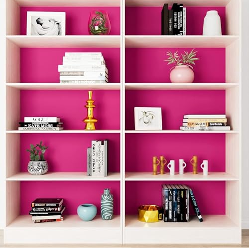 Image of HOME13 Wallpaper Peel & Stick Contact Paper Self Adheisve Pink Vinyl Wallpaper Kitchen Cabinet Remoavble (12x72 Inches, Pink Matte)