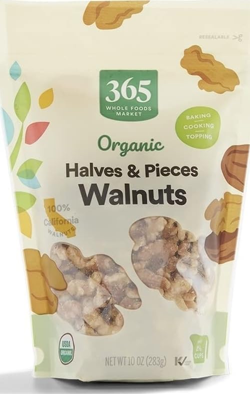 Image of 365 by Whole Foods Market, Organic Halves & Pieces Walnuts, 10 Ounce