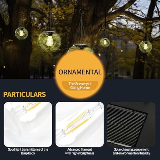 Replacement Solar Light Parts-Solar Lanterns Outdoor Waterproof Two Sizes for Versatile Switching 1 Pack They Can Serve As Accessories Or Stand Alone As Lanterns