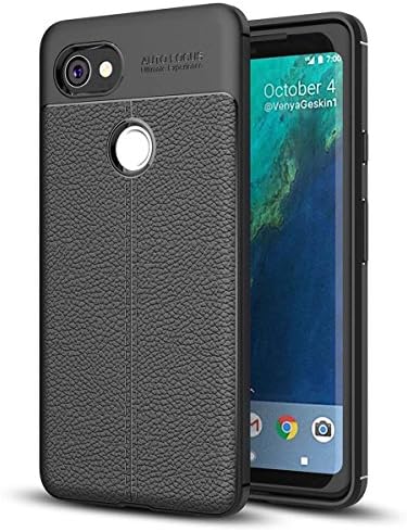 Miubox Pixel 2 XL Case,Ultra Slim Imitate Leather TPU Design Protective Case Cover For Google Pixel 2 XL (2017),Black