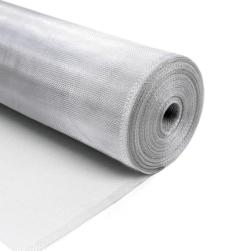 FOREHOGAR Aluminium Window Screen Mesh 3x100 Replacement Mosquito Net Roll for Sliding Door Repair Insect Screening Proof for Patio Porch Balcony Durable Resistant House DIY Silver