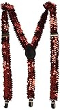 Hohe Qualität Beistle 60812-R Hosenträger mit Pailletten, Rot, 1 Stück