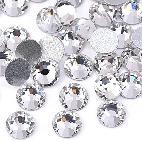 Ss16 Ss20 Ss30 Glitter Crystal Clear Rhinestones Nail Art 3D Decoration Silver Flatback Rhinestones Gems