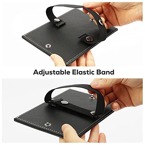 Temlum Artificial Leather Visor Photo/Picture Frames Fits Standard 5-Inch Photo/Picture (3.5" X 5") Displays Your Photographs Both Vertically And Horizontally (Black, 1 Pcs) #TOP3