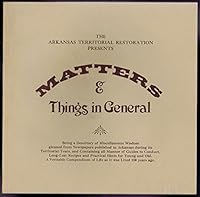 Matters and Things in General B000NKKUKW Book Cover