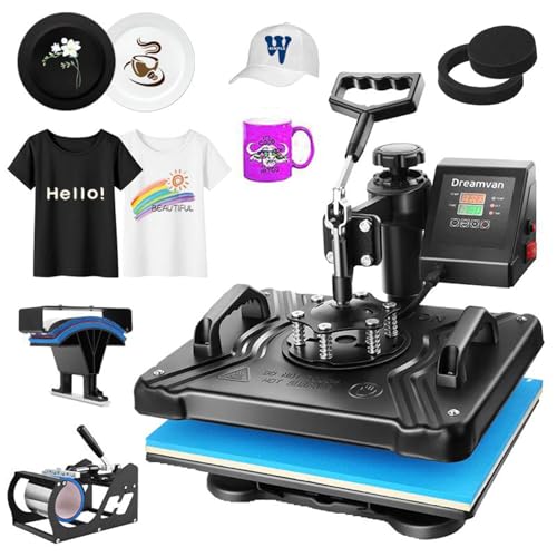 5 in 1 Heat Press Machine for t Shirts Heat Transfer Machine12 X 15