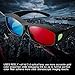 BIAL 2 Pack Red-Blue 3D Glasses with Case Glassese Cloth Cyan Anaglyph Simple Style 3D Movie Game- Extra Upgrade