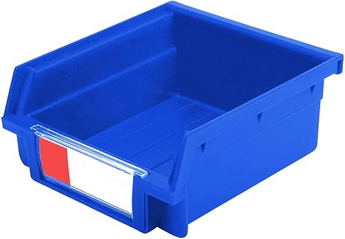 Miniatura 3 de BLUE - Contenedor de almacenamiento termoplástico resistente, colgable, conexión lateral (4.1 x 4.3 x 2 pulgadas, paquete de 4)