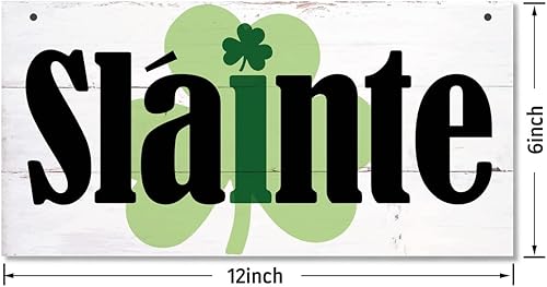 Vista 58 de Divertido letrero decorativo de madera del día de San Patricio, tréboles y travesuras impresas de madera para pared, decoración del hogar, letrero