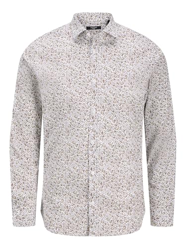 JACK & JONES Camisa Superior para Hombre Slim Fit, Blanco, S