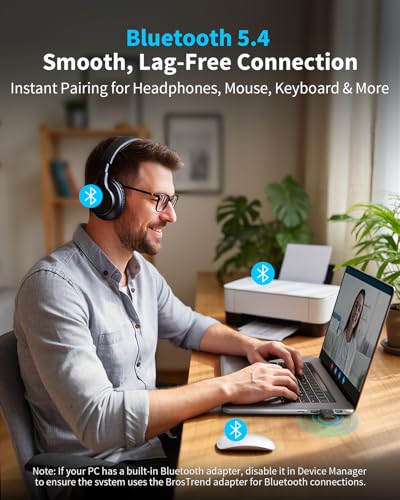 Image of BrosTrend 2-in-1 USB WiFi Bluetooth Adapter for PC, AX900 WiFi 6 + BT 5.4