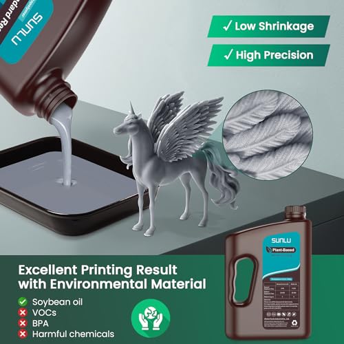 Resina UV de Plantas para Impresoras 3D - 3KG (Negro, 3000g) - Fernando Cortés