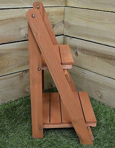 Unibos Garden 2 Tier Wooden Planter Rack Flower Plant Display Stand Plant Shelf Ideal for Outdoor Indoor
