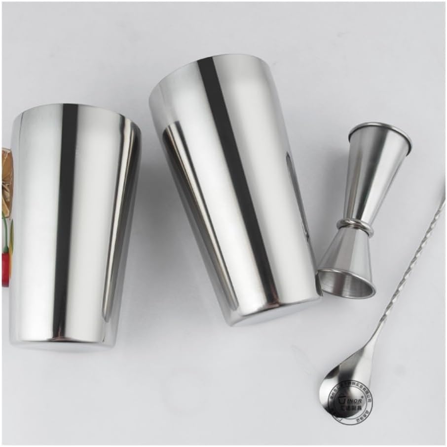 Cocktail Shaker 10-Piece Boston Shaker Set - Stainless Steel Cocktail Tools for Bartenders
