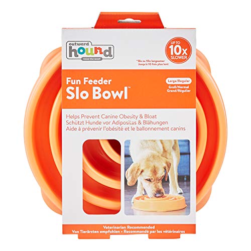 Outward Hound Tigela Para Cães Fun Feeder Grande Laranja