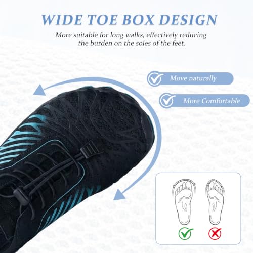 Image of Barefoot Shoes for Women & Men, Grounded Walking Hiking Barefoot Shoes, Wide Toe Box Non-Slip Water Athletic Footwear, Comfortable Vitality Barefoot Footwear, Trail Running Sneakers Unisex