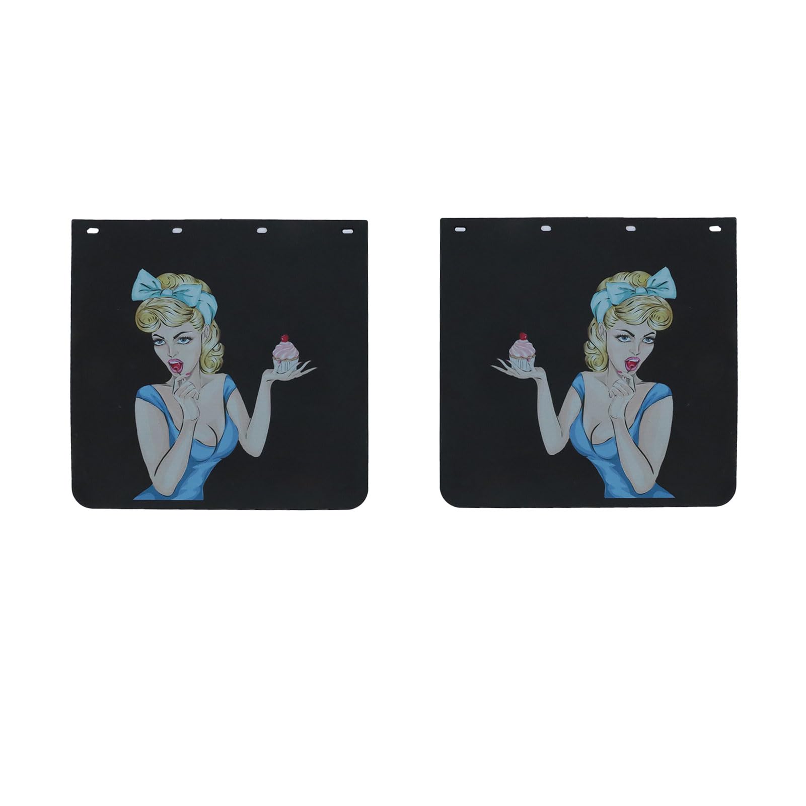 2024 New Upgrade Mud Flap for Pickup Semi Truck/Trailer, Universal Heavy Duty PVC Rubber MudFlaps, Special Pattern Design 24x24 inch 2 Pack