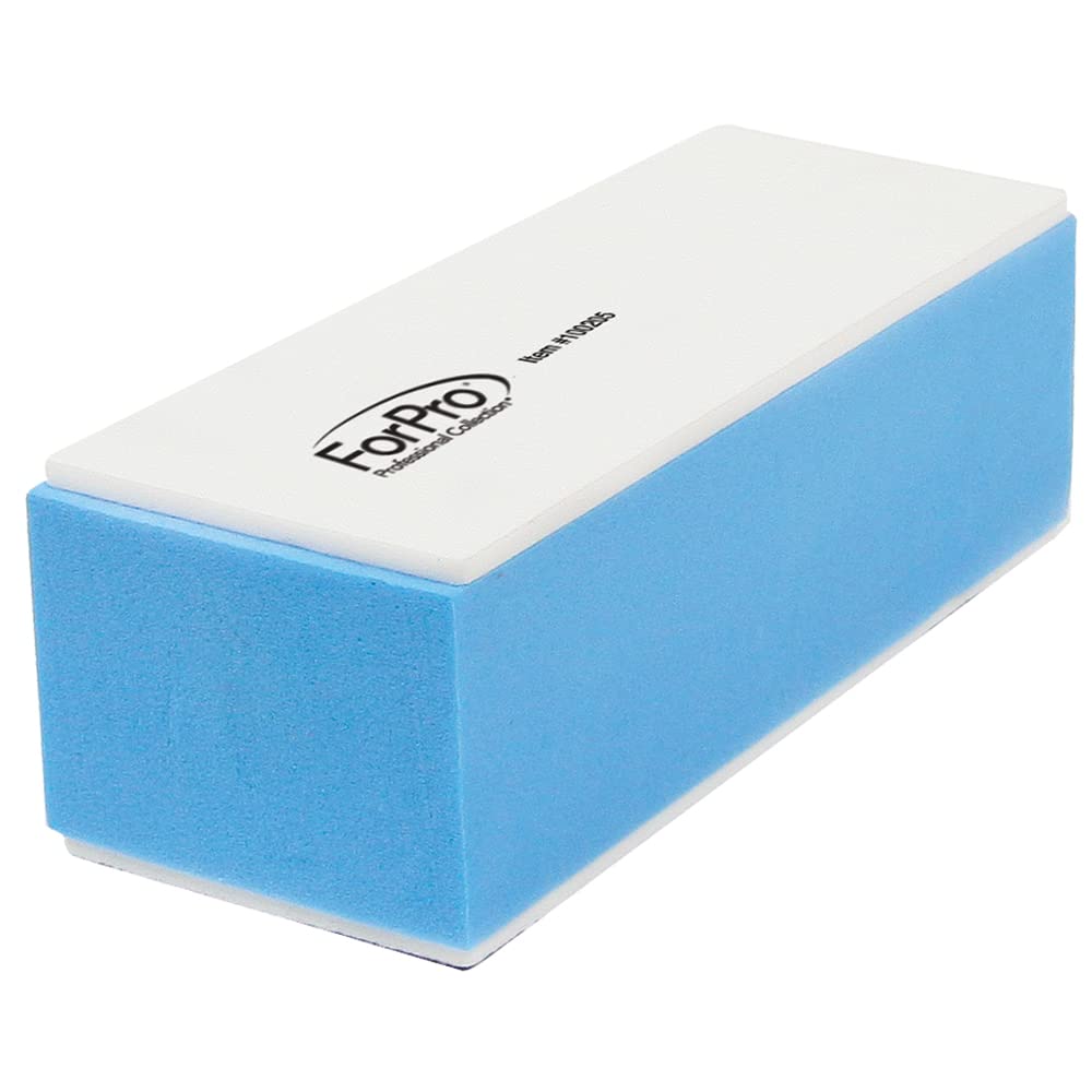 ForPro Miracle Buff & Shine - Grey 400/White 4000 Grit- Twelve (12) Double Sided Manicure & Pedicure Buffers - 1” H x 1.375” W x 3.75” L : Nail Files And Buffers : Beauty & Personal Care