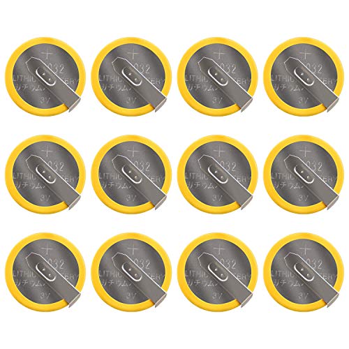 12Pack Cr2032 Battery, Cr2032 3V Lithium Battery With Solder Tabs For Snes, N64, Gameboy, Pokemon, Gameboy Color Game Battery Replacement #TOP1