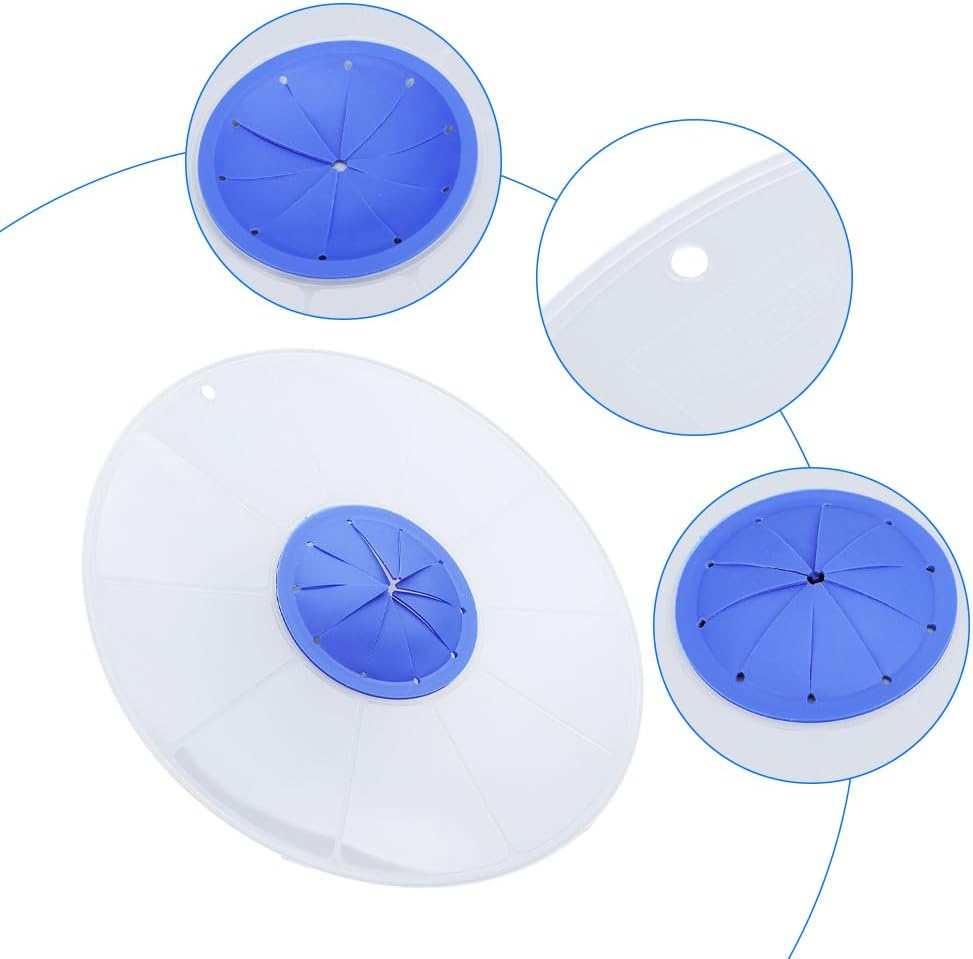 Mixer Splatter Guard - 12" Silicone Cover Splash Cooking Guard Multifunctional Egg with Whisks Lid Fits Most Hand & Stand Mixers
