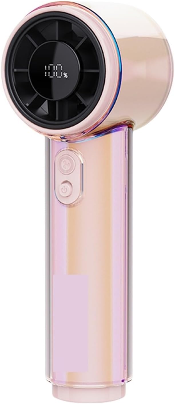 Portable Fan 3000mAh Rechargeable 100-level Speed Adjustable Desktop Fan Personal Fan Office Travel Outdoor(Pink)