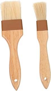 Mikinona 2 Pçs Escova Para Grelhar Ferramentas Domésticas Escova Portátil Ferramentas Para Grelhar Escova De Madeira Para Grelhar Escova Para Churrasco Escovas Para Churrasco Escova Para