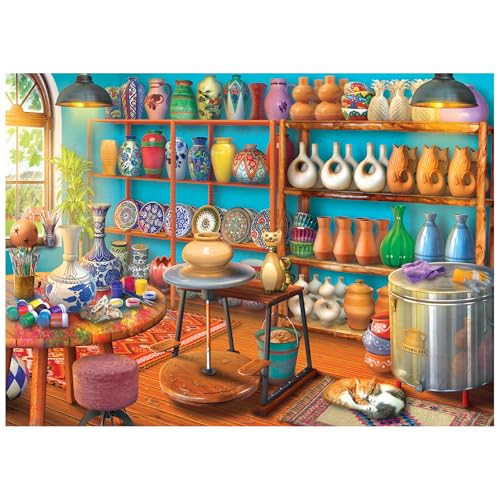 Image of RoseArt - Hobby Haven - Pottery Studio - 1000 Piece Jigsaw Puzzle for Adults