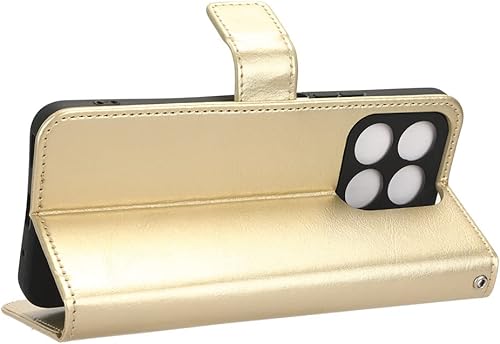 Miniatura 5 de Funda para Honor X8a Funda de cuero, Funda de cuero con tapa para Honor X8a CRT-LX1 CRT-LX2 CRT-LX3 Funda Oro