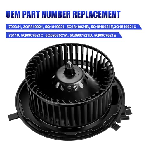 LCWRGS Front AC Heater Blower Motor with Fan Fits for 2015 2016 2017 2018 2019 2020 2021 Volkswagen VW Golf GTI Jetta Tiguan Audi A3 Replaces 700341 by LCWRGS - Image 5