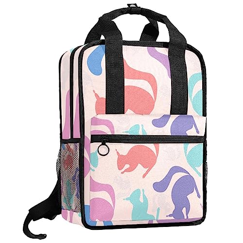 Sac à dos garçons écureuils colorés 35.5x26x12 cm avec bretelles réglables