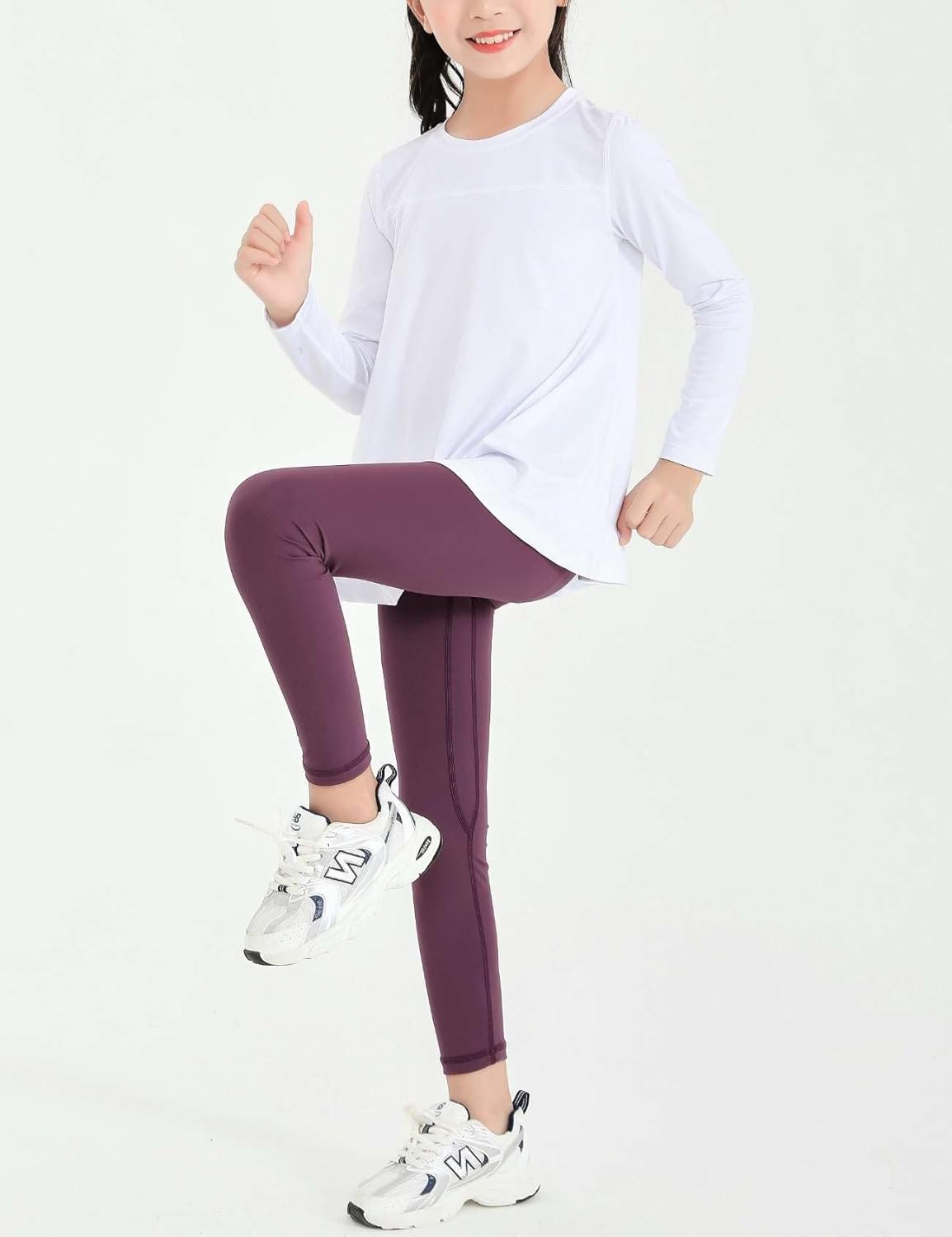 Girls Yoga Pants Athletic Leggings Teen Dance Running Gym Leggings